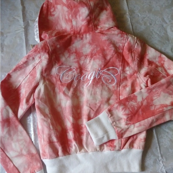 COOGI Jackets & Blazers - COOGI Y2K Pink and White Bomber Jacket Like NEW